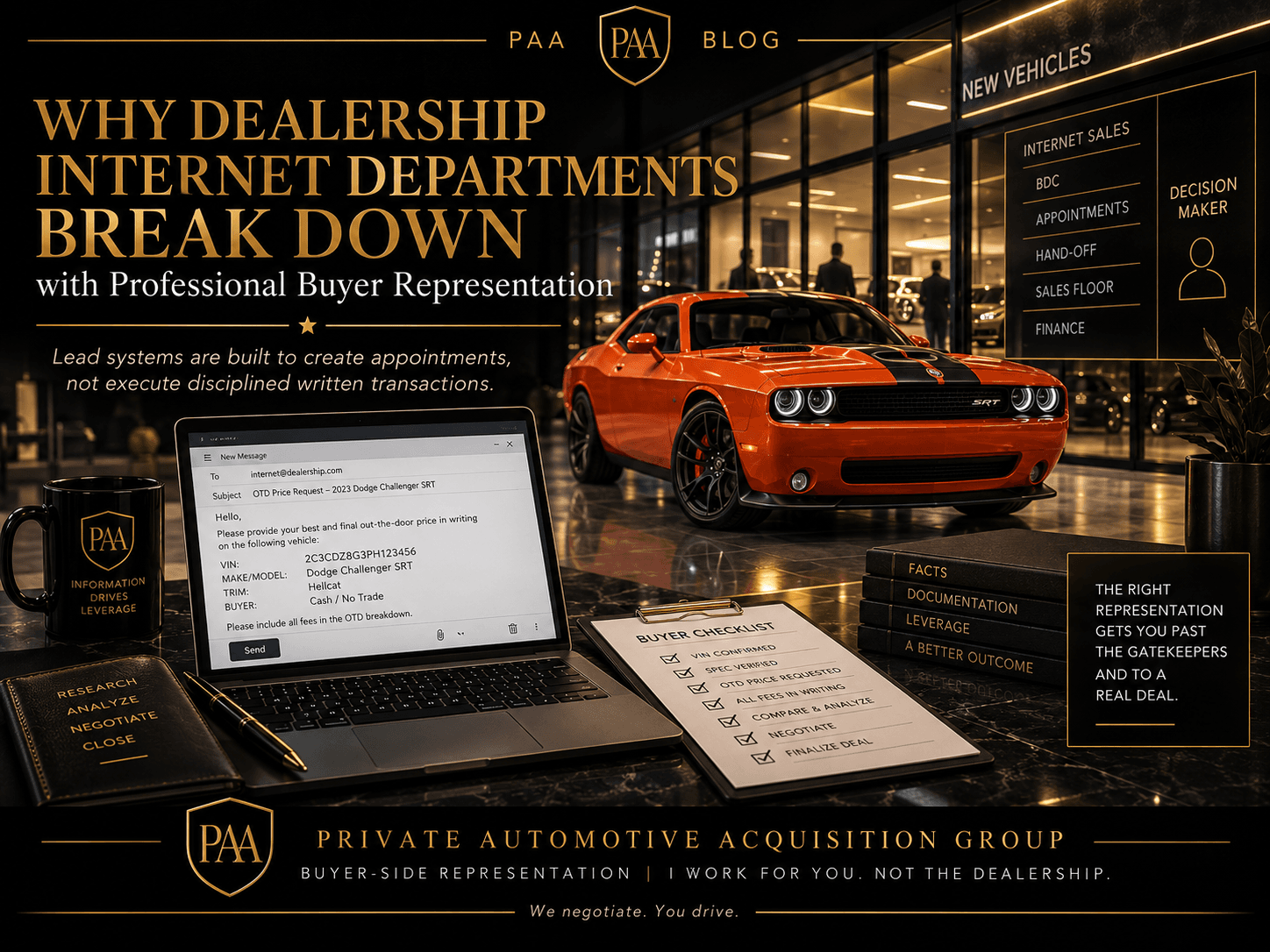 WHY DEALERSHIP INTERNET DEPARTMENTS BREAK DOWN WITH PROFESSIONAL BUYER REPRESENTATION