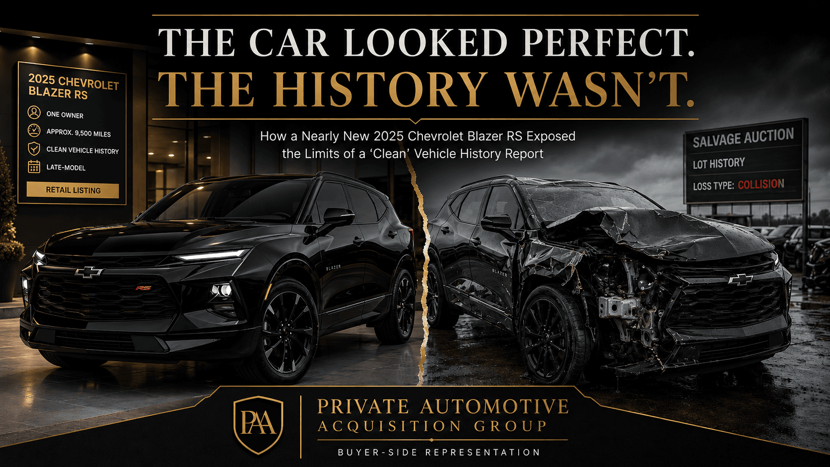 THE CAR LOOKED PERFECT. THE HISTORY WASN’T. The Limits of a “Clean” Vehicle History Report