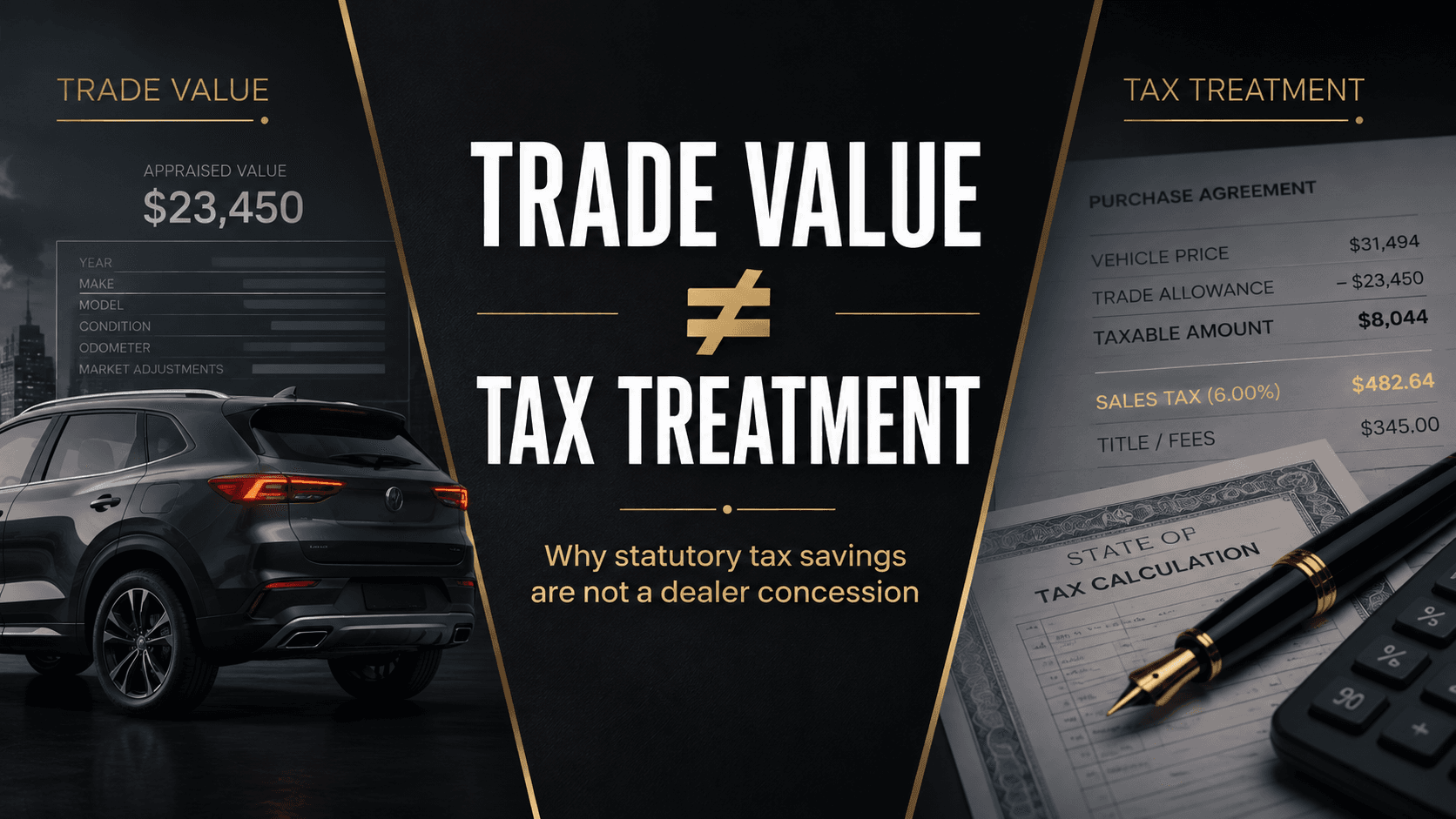 Trade-In Tax Savings Are Not Dealer Trade Value: How to Keep the Numbers Separate and Win