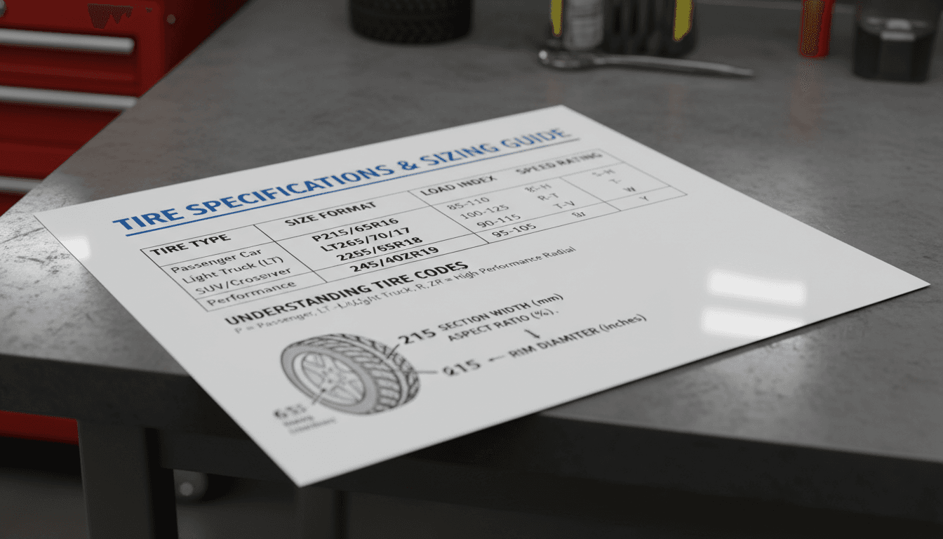 Fitment analysis and tire specifications